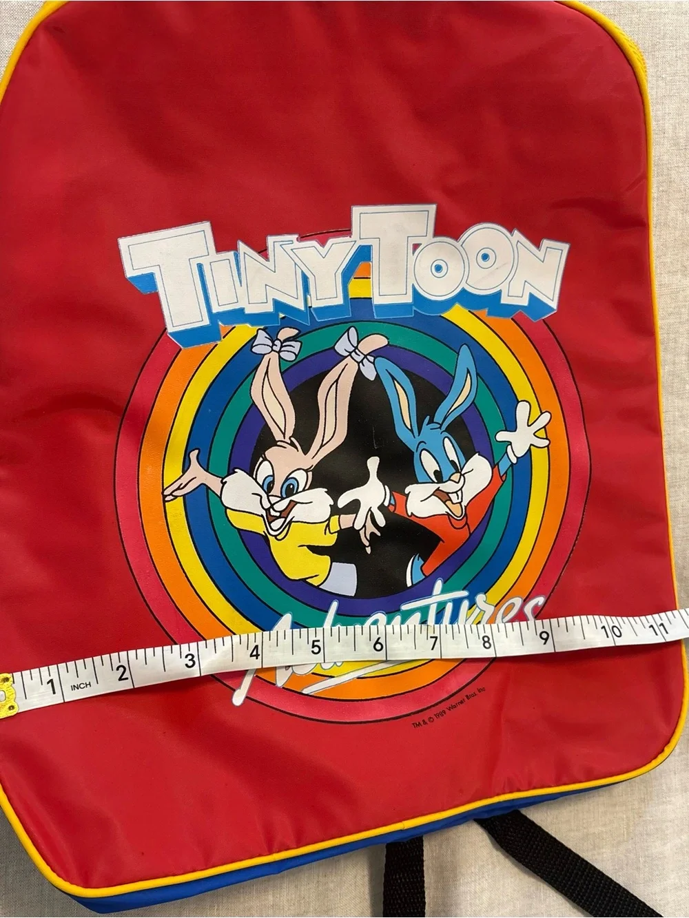 NWT Vintage 1989 Tiny Toon Adventures Buster & Babs Bunny Backpack